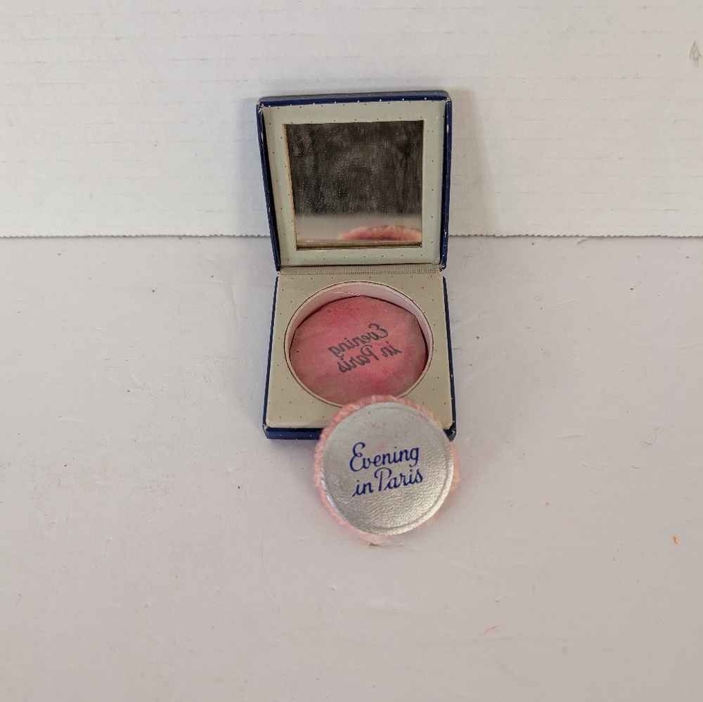Vintage Compact Paper " Evening In Paris" Rouge Intact Parisian Lady - Picture 3 of 5